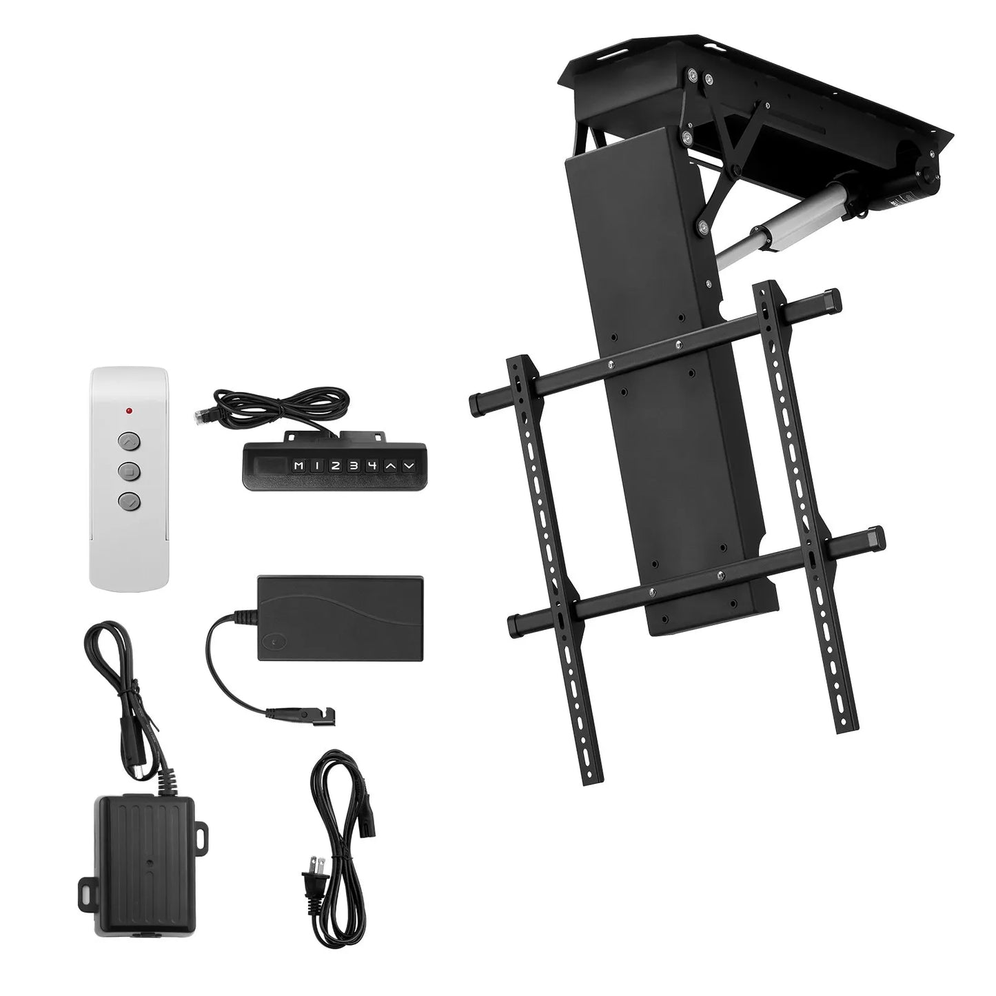 VEVOR Motorized TV Lift Ceiling Mount 32-70" 110lb Remote DT680-A