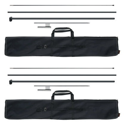 VEVOR Feather Flag Pole Kit, 2 Packs Swooper Flag Pole 12.7 ft, Sign Flag Poles for Business Advertising Flags Outdoor, with Ground Stakes and A Carrying Bag (Flag Not Included)